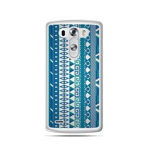Etui na LG G4, niebieski wzorek pionowy EtuiStudio