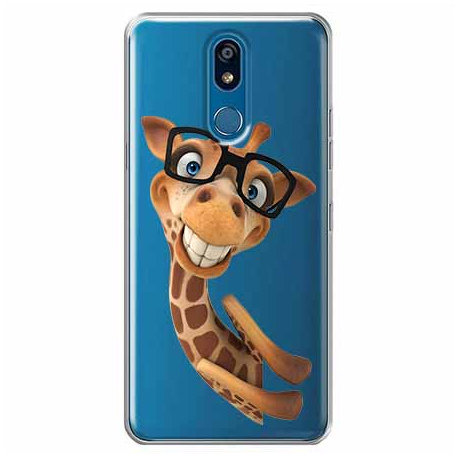 Etui na LG K40, Żyrafa w okularach EtuiStudio