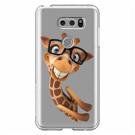 Etui na LG V30, Wesoła żyrafa w okularach EtuiStudio