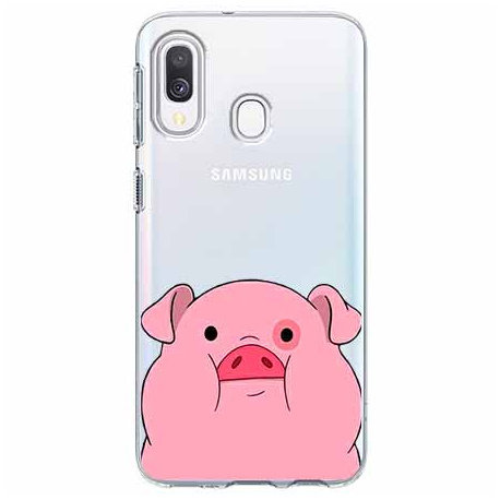 Etui na Samsung Galaxy A20e, Słodka różowa świnka EtuiStudio