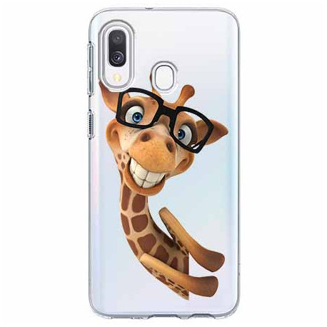 Etui na Samsung Galaxy A20e, Żyrafa w okularach EtuiStudio