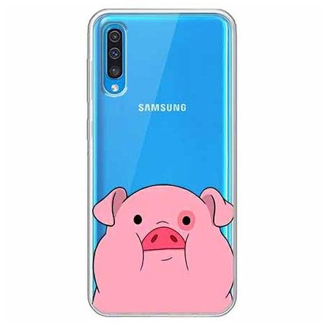 Etui na Samsung Galaxy A30s, Słodka różowa świnka EtuiStudio