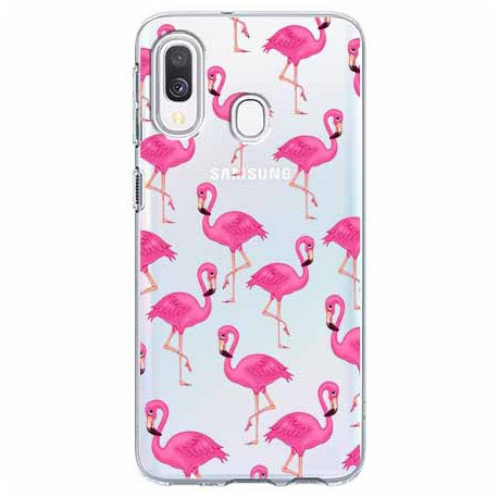 Etui na Samsung Galaxy A40, różowe flamingi EtuiStudio