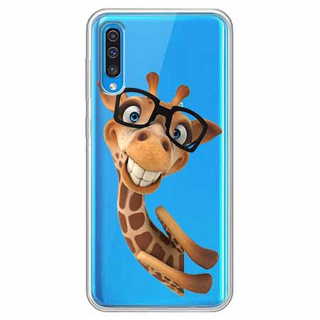 Etui na Samsung Galaxy A50, Wesoła żyrafa w okularach EtuiStudio