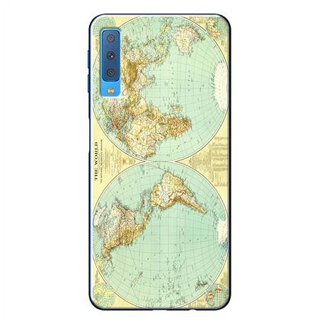 Etui na Samsung Galaxy A7 2018, Mapa świata EtuiStudio