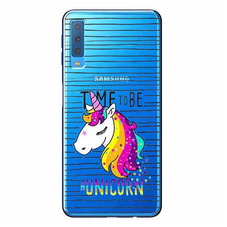 Etui na Samsung Galaxy A7 2018, Time to be unicorn, Jednorożec EtuiStudio