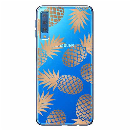 Etui na Samsung Galaxy A7 2018, złoty ananasy EtuiStudio