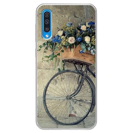 Etui na Samsung Galaxy A70, Rower z kwiatami EtuiStudio