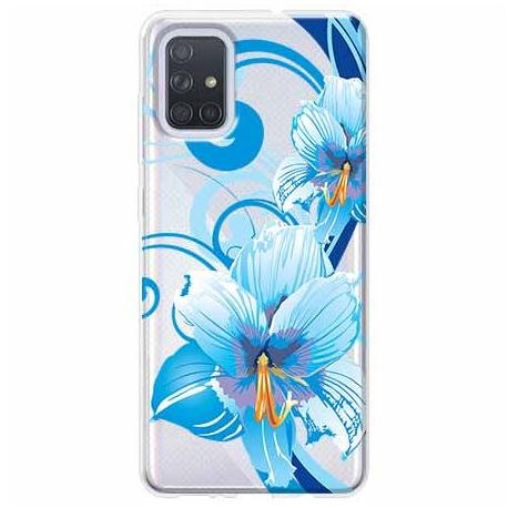 Etui na Samsung Galaxy A71, niebieski kwiat północy EtuiStudio