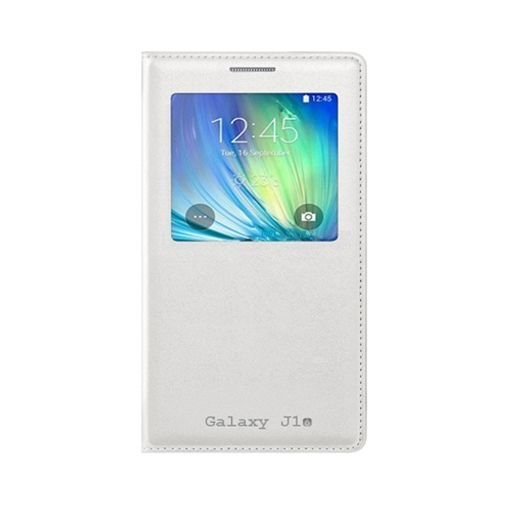 Etui na Samsung Galaxy J1 2016, z klapką, biały EtuiStudio