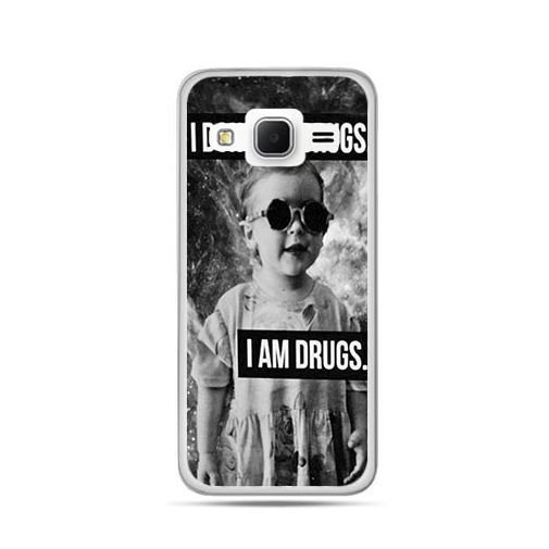 Etui na Samsung Galaxy J3 2016r, I don`t do drugs I am drugs EtuiStudio