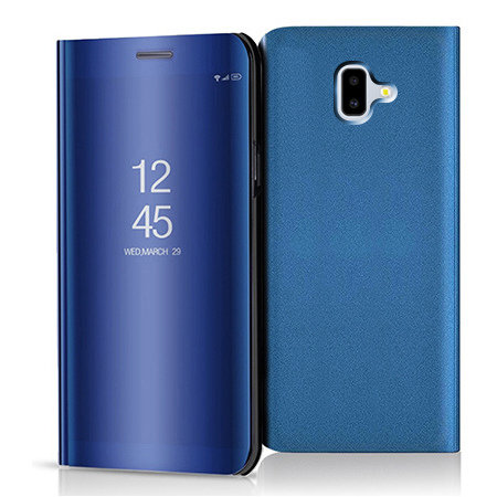 Etui na Samsung Galaxy J4 Plus - Flip Clear View z klapką - Niebieski. EtuiStudio