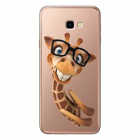 Etui na Samsung Galaxy J4 Plus, Wesoła żyrafa w okularach EtuiStudio