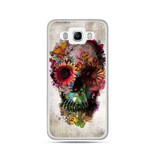 Etui na Samsung Galaxy J5 2016r, czaszka z kwiatami EtuiStudio