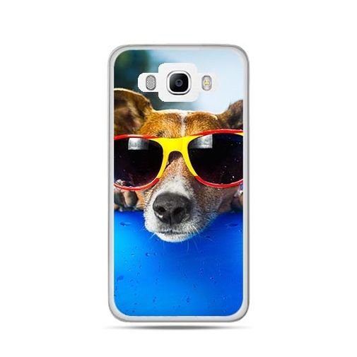 Etui na Samsung Galaxy J5 2016r, pies w kolorowych okularach EtuiStudio