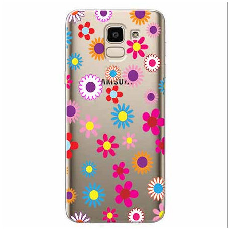 Etui na Samsung Galaxy J6 2018, Kolorowe stokrotki EtuiStudio