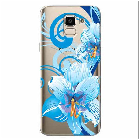Etui na Samsung Galaxy J6 2018, niebieski kwiat północy EtuiStudio