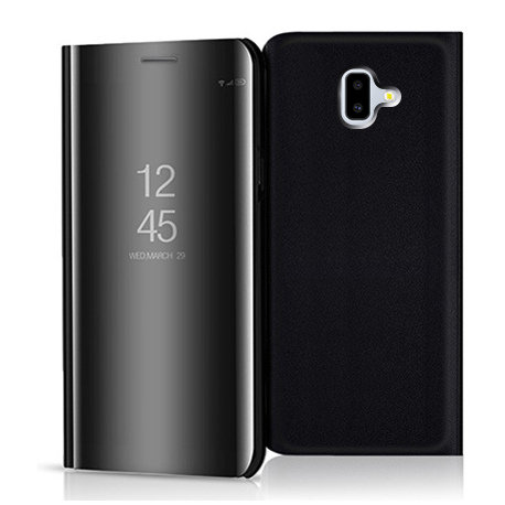 Etui na Samsung Galaxy J6 Plus, Flip Clear View z klapką, czarny EtuiStudio