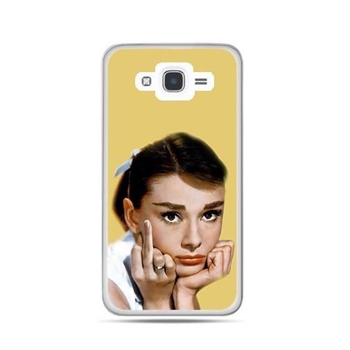 Etui na Samsung Galaxy J7 2016, Audrey Hepburn Fuck You EtuiStudio