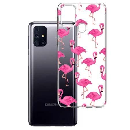 Etui na Samsung Galaxy M31s - Różowe flamingi. EtuiStudio