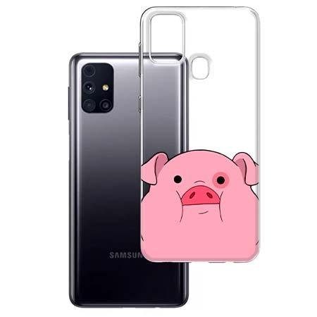 Etui na Samsung Galaxy M31s - Słodka różowa świnka. EtuiStudio