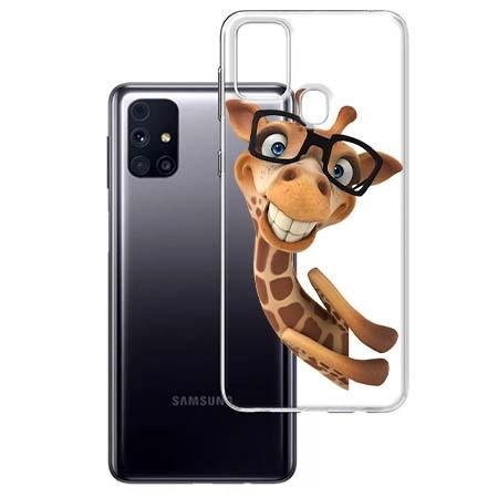 Etui na Samsung Galaxy M31s - Wesoła żyrafa w okularach. EtuiStudio