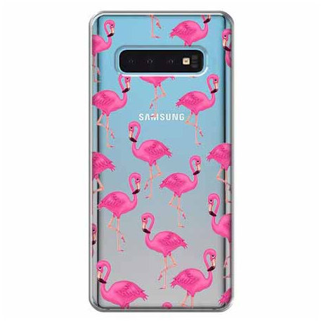 Etui na Samsung Galaxy S10 Plus, różowe flamingi EtuiStudio