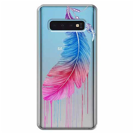 Etui na Samsung Galaxy S10 Plus, Watercolor piórko EtuiStudio