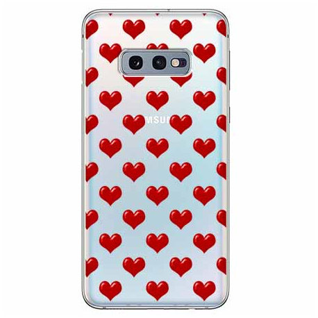 Etui na Samsung Galaxy S10e, czerwone serduszka EtuiStudio