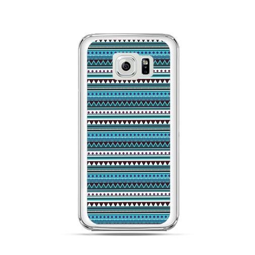 Etui na Samsung Galaxy S6 Edge Plus, niebieski wzorek poziomy EtuiStudio