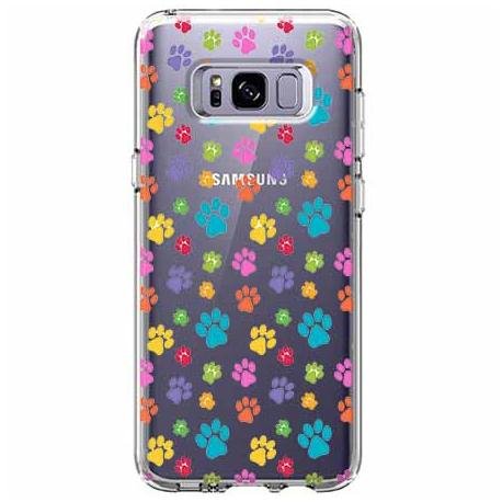 Etui na Samsung Galaxy S8 Plus, Kolorowe psie łapki EtuiStudio