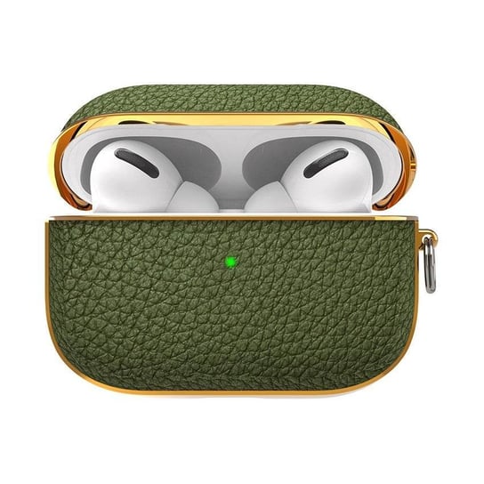 Etui na słuchawki Apple AirPods KINGXBAR Leather Pro, zielony Kingxbar