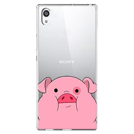 Etui na Sony Xperia E5, Słodka różowa świnka EtuiStudio