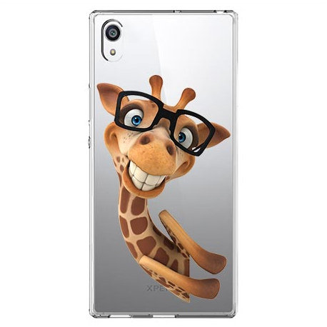 Etui na Sony Xperia L1, Wesoła żyrafa w okularach EtuiStudio
