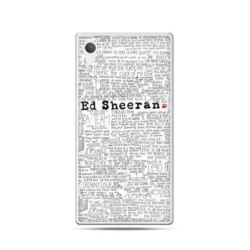 Etui na Sony Xperia Z5, Ed Sheeran białe poziome EtuiStudio