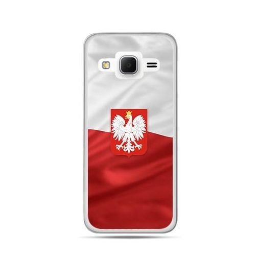 Etui na telefon Galaxy J3 2016, patriotyczne, flaga Polski z godłem EtuiStudio