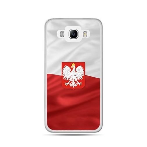Etui na telefon Galaxy J5 , 2016 patriotyczne, flaga Polski z godłem EtuiStudio