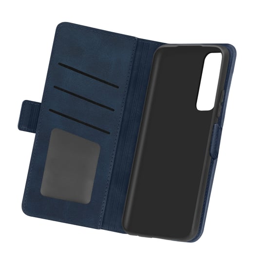 Etui na telefon Honor 10X Lite w stylu vintage z uchwytem na kartę i wideo ciemnoniebieskie Avizar