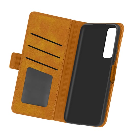 Etui na telefon Honor 10X Lite w stylu vintage z uchwytem na kartę i wideo w kolorze pomarańczowym Avizar