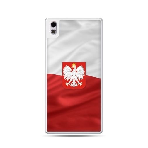 Etui na telefon HTC Desire 816 patriotyczne, flaga Polski z godłem EtuiStudio