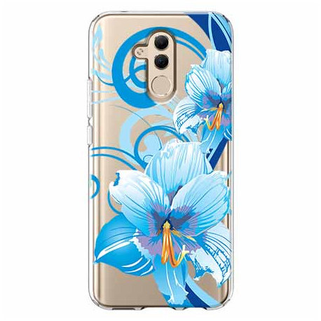 Etui na telefon Huawei Mate 20 Lite, niebieski kwiat północy EtuiStudio