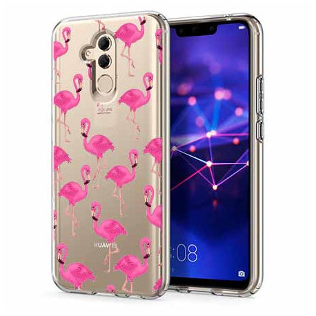 Etui na telefon Huawei Mate 20 Lite, różowyowe flamingi EtuiStudio