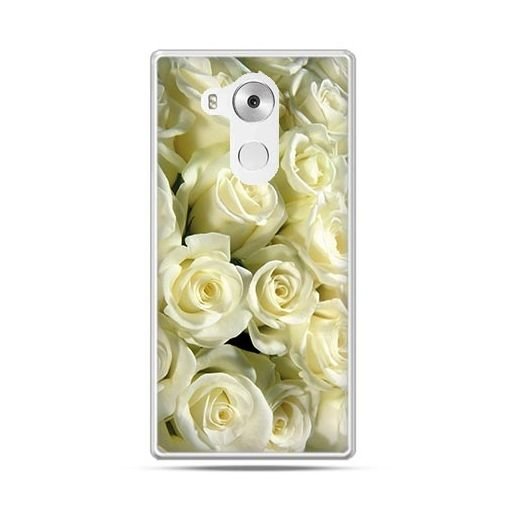 Etui na telefon Huawei Mate 8, białe róże EtuiStudio