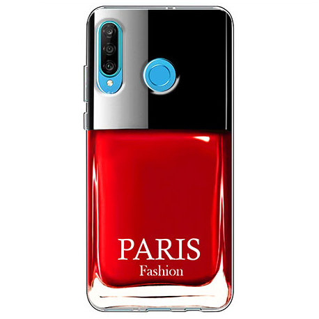 Etui na telefon Huawei P30 Lite, czerwony lakier do paznokci EtuiStudio