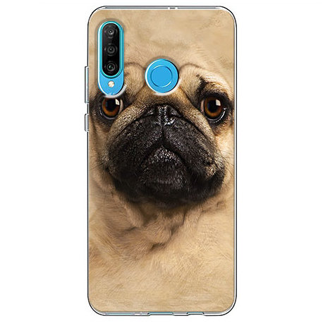 Etui na telefon Huawei P30 Lite, Pies Szczeniak face 3d EtuiStudio