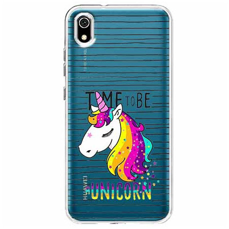 Etui na telefon Huawei Y5 2019, Time to be unicorn, Jednorożec EtuiStudio