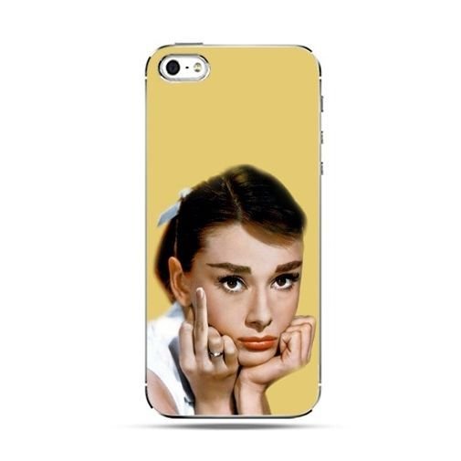 Etui na telefon, iPhone SE, Audrey Hepburn Fuck You EtuiStudio