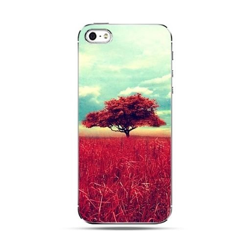 Etui na telefon, iPhone SE, czerwone drzewo EtuiStudio