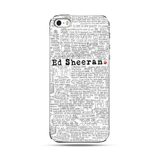 Etui na telefon, iPhone SE, Ed Sheeran biały poziome EtuiStudio