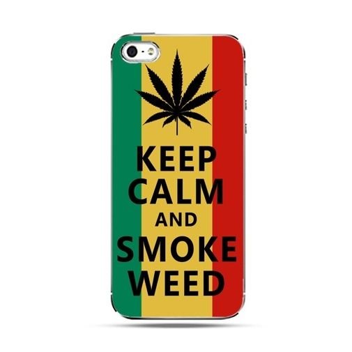 Etui na telefon, iPhone SE, Keep Calm and Smoke Weed EtuiStudio